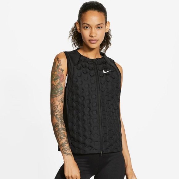 Nike CZ1607-010 Aeroloft Running Vest Black - Picture 1 of 6